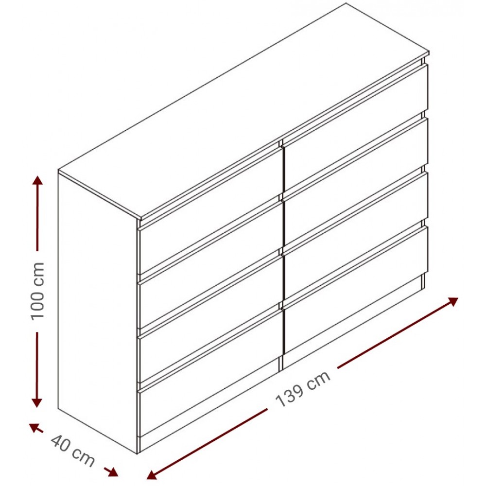 Συρταριέρα Juniper 8S-Fusiko