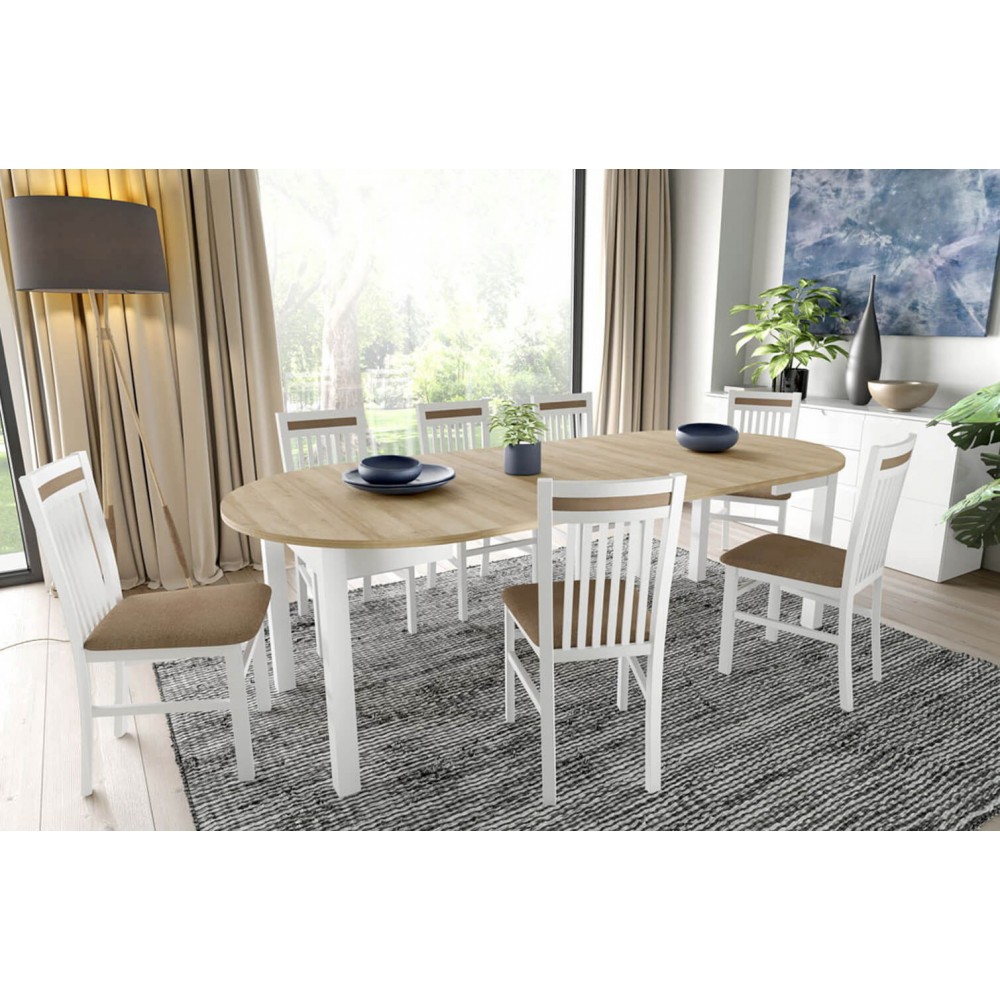 Τραπέζι Dundee II επεκτεινόμενο-Fusiko-Leuko gualistero