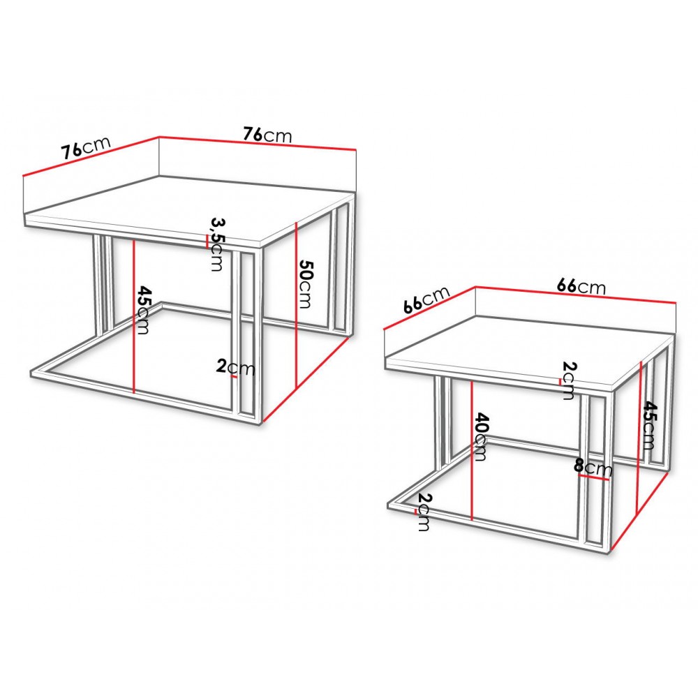 Σετ τραπεζάκια σαλονιού Astro-Fusiko