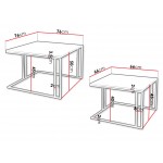 Σετ τραπεζάκια σαλονιού Astro-Marmaro
