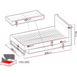 Κρεβάτι Teen Flex-120 x 200 εκ.