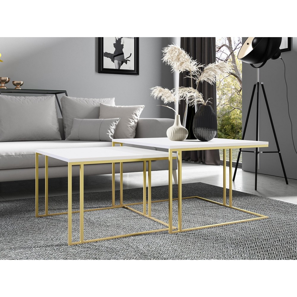 Σετ τραπεζάκια σαλονιού Astro II-Leuko