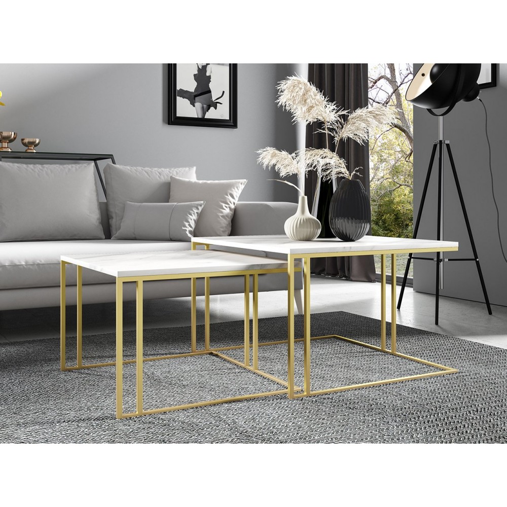 Σετ τραπεζάκια σαλονιού Astro II-Marmaro