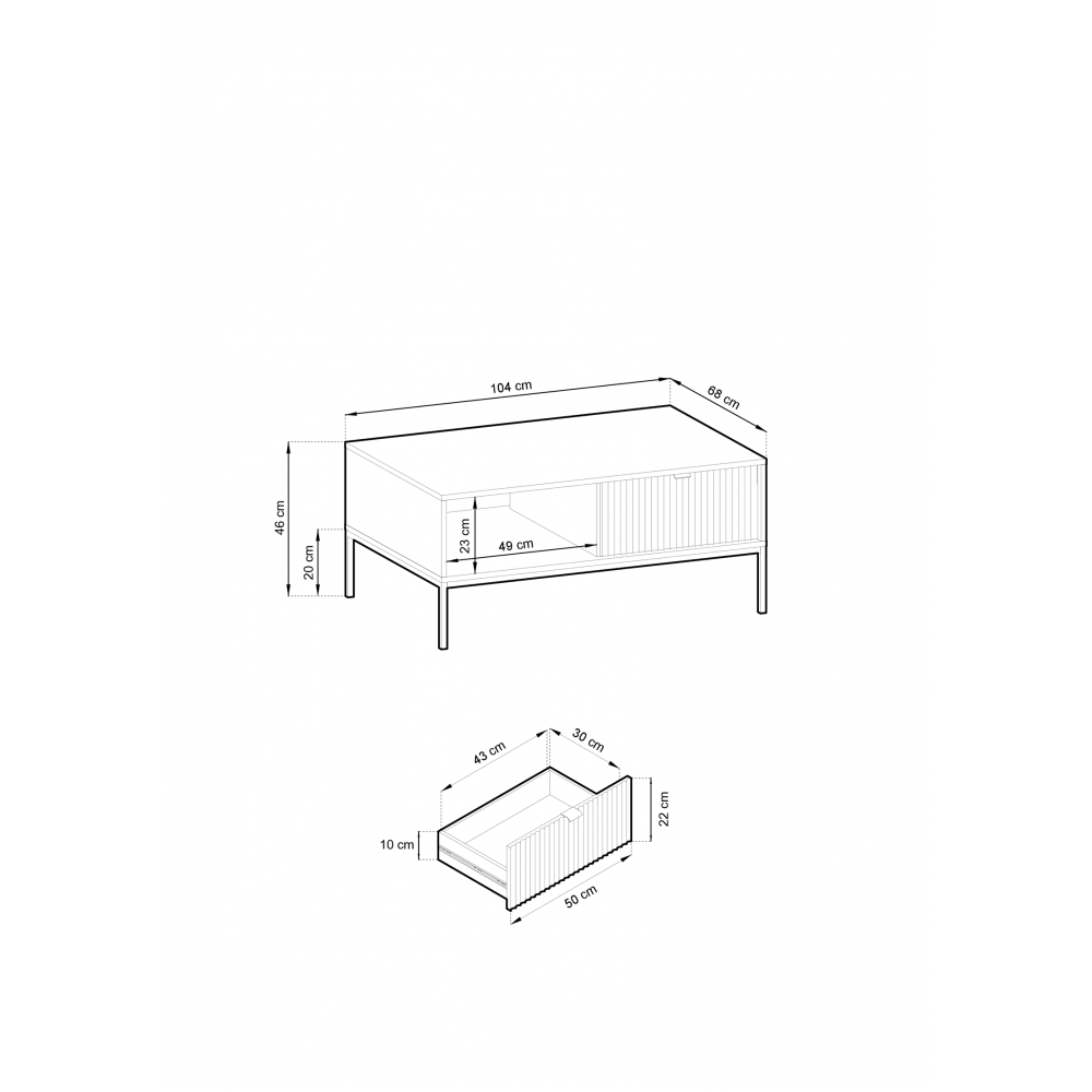 Τραπεζάκι σαλονιού Palermo-Prasino