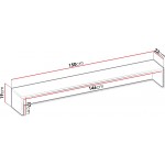 Επέκταση γραφείου για Teen Flex I και II-Μήκος: 150 εκ.