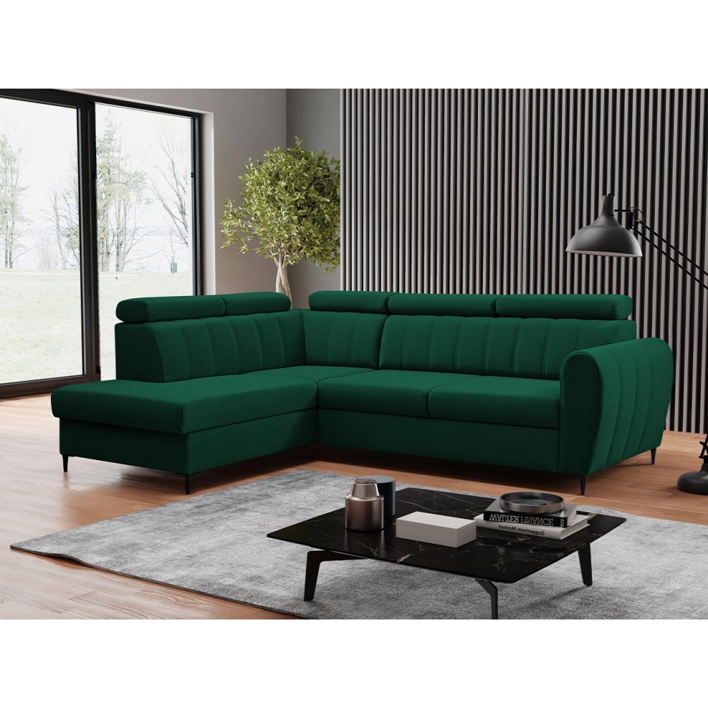 Γωνιακός καναπές Forio L-Prasino-Αριστερή