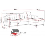 Γωνιακός καναπές Forio mini-Mpez-Δεξιά