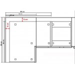 Επιδαπέδιο ντουλάπι γωνιακό Modernus 90x90 DN 2F BB