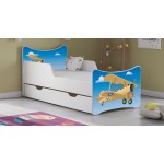 Κρεβάτι παιδικό SMB-144 x 74 x 70 εκ.-Αεροπλάνο