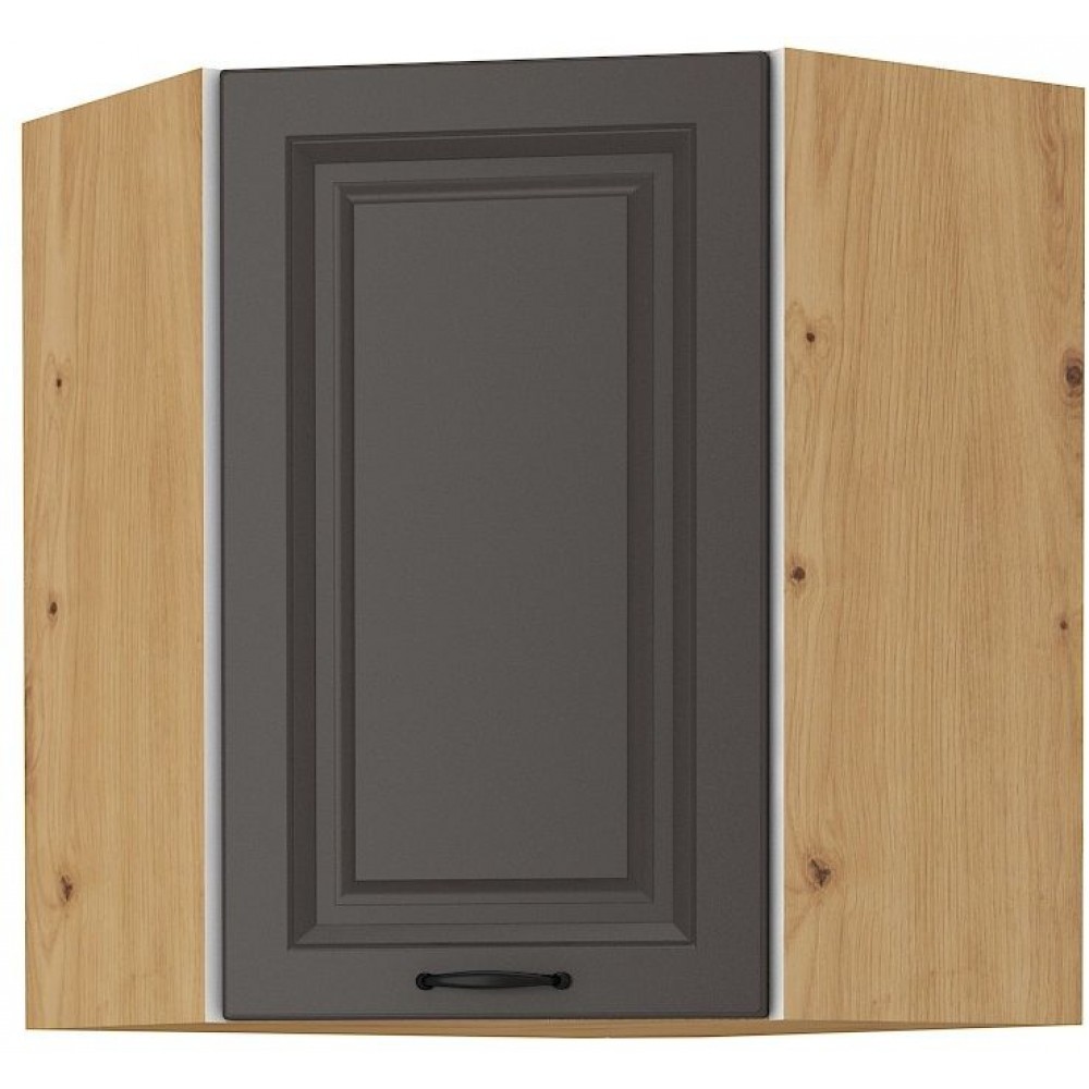 Κρεμαστό ντουλάπι γωνιακό Yvette GN 72-Γραφίτης