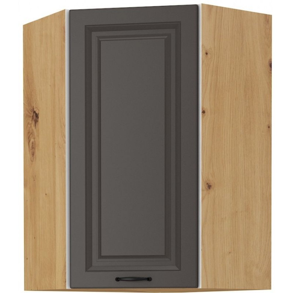 Κρεμαστό ντουλάπι γωνιακό Yvette GN 90-Γραφίτης