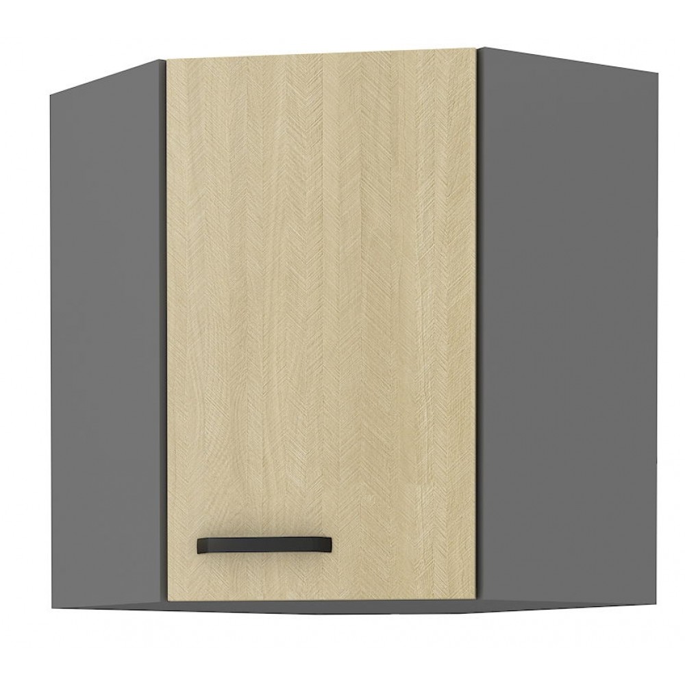 Κρεμαστό ντουλάπι γωνιακό Melo 60x60 GN-72-Herringbone