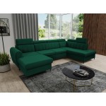 Γωνιακός καναπές Forio XL-Prasino-Αριστερή