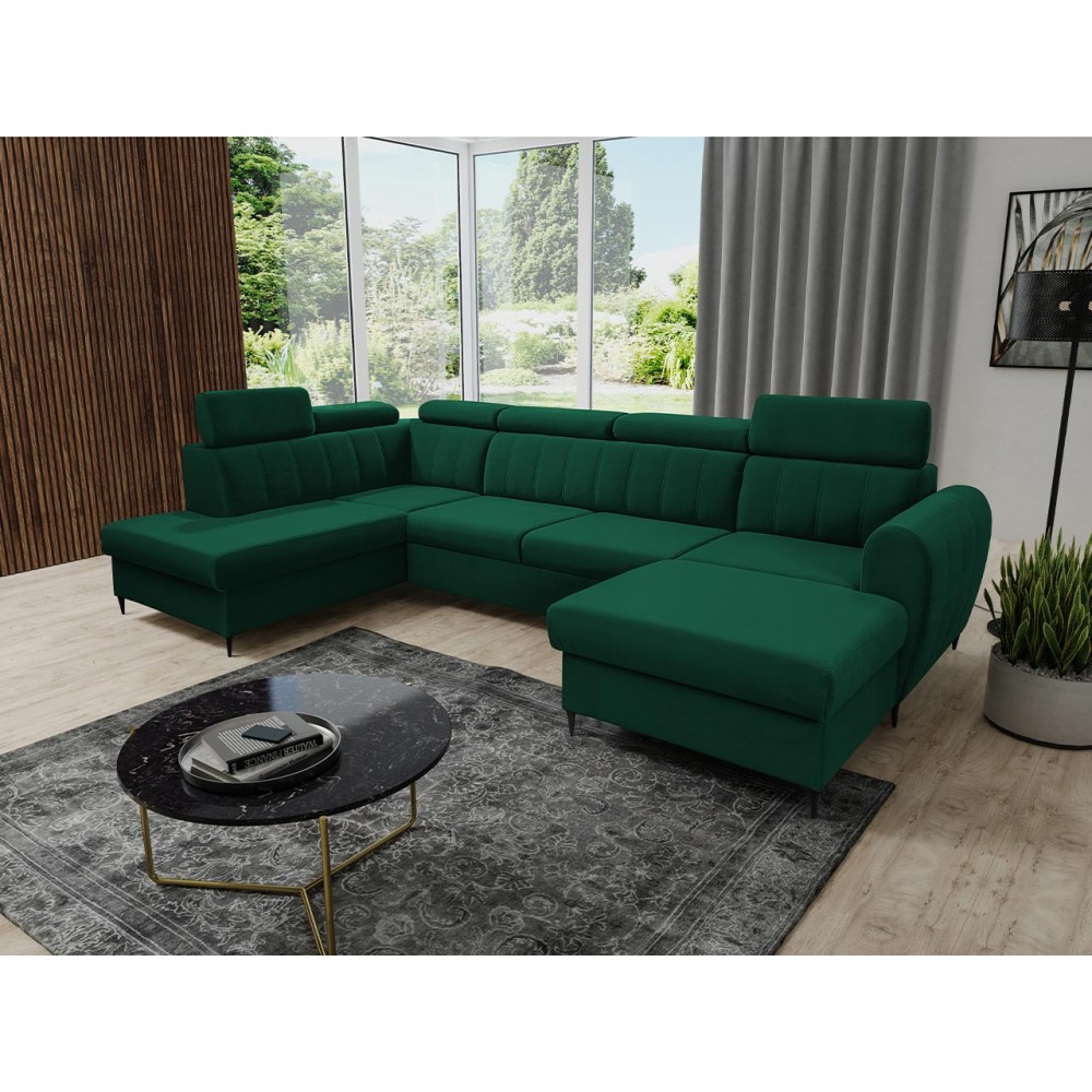 Γωνιακός καναπές Forio XL-Prasino-Δεξιά