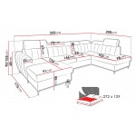 Γωνιακός καναπές Forio XL 355x200x105