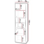 Κρεμαστή στήλη μπάνιου Kertos-Leuko