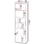 Κρεμαστή στήλη μπάνιου Kertos-Mauro