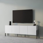 Έπιπλο τηλεόρασης Plum-Leuko 204x40x70