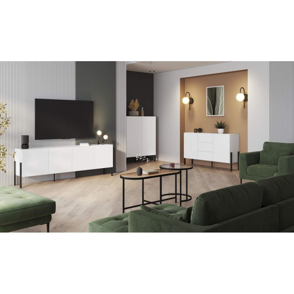 Έπιπλο τηλεόρασης Plum-Leuko 204x40x70