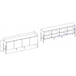 Έπιπλο τηλεόρασης Plum-Mpez 204x40x70
