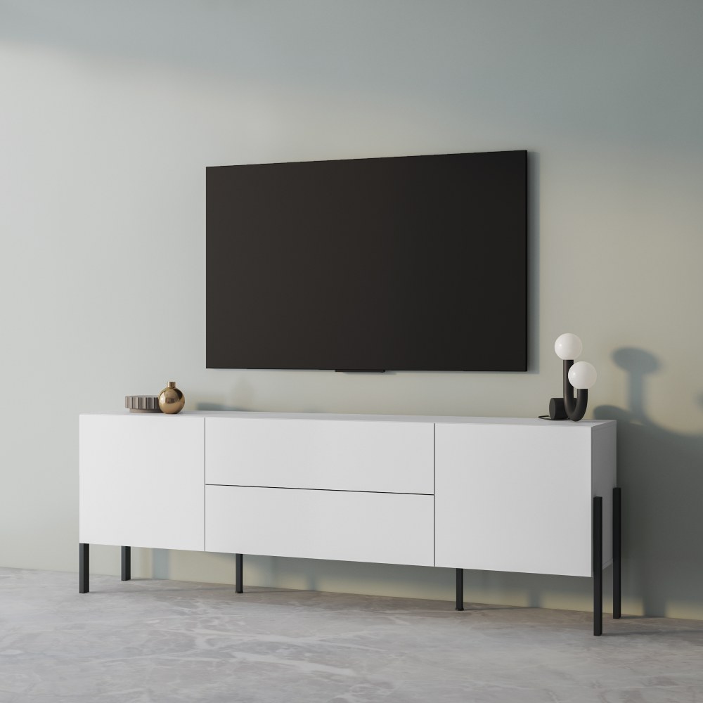 Έπιπλο τηλεόρασης Plum 2D2D-Leuko 204x40x70