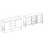 Μπουφές Plum 2D3D mini-Mpez 154x40x90