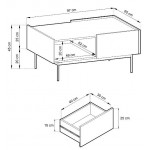 Τραπεζάκι σαλονιού Palestino-Kokkino