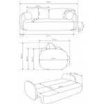 Καναπές - κρεβάτι Ilicy τριθέσιος