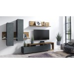 Σύνθεση σαλονιού Bron- Φυσικό σκούρο-Ανθρακί