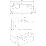 Καναπές - κρεβάτι Alino τριθέσιος-Mpez