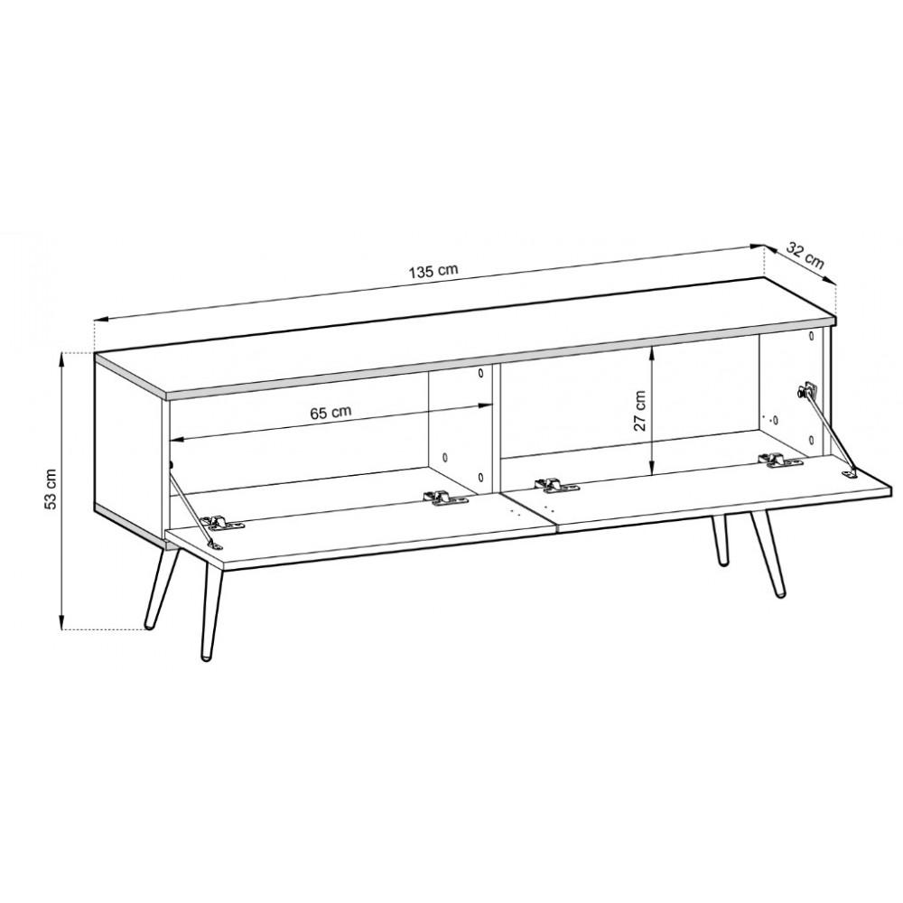 Σετ 4τμχ ποδαράκια για το έπιπλο τηλεόρασης Loro I και Loro II-Mauro