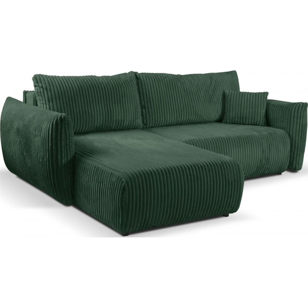 Γωνιακός καναπές Alino-Prasino Skouro