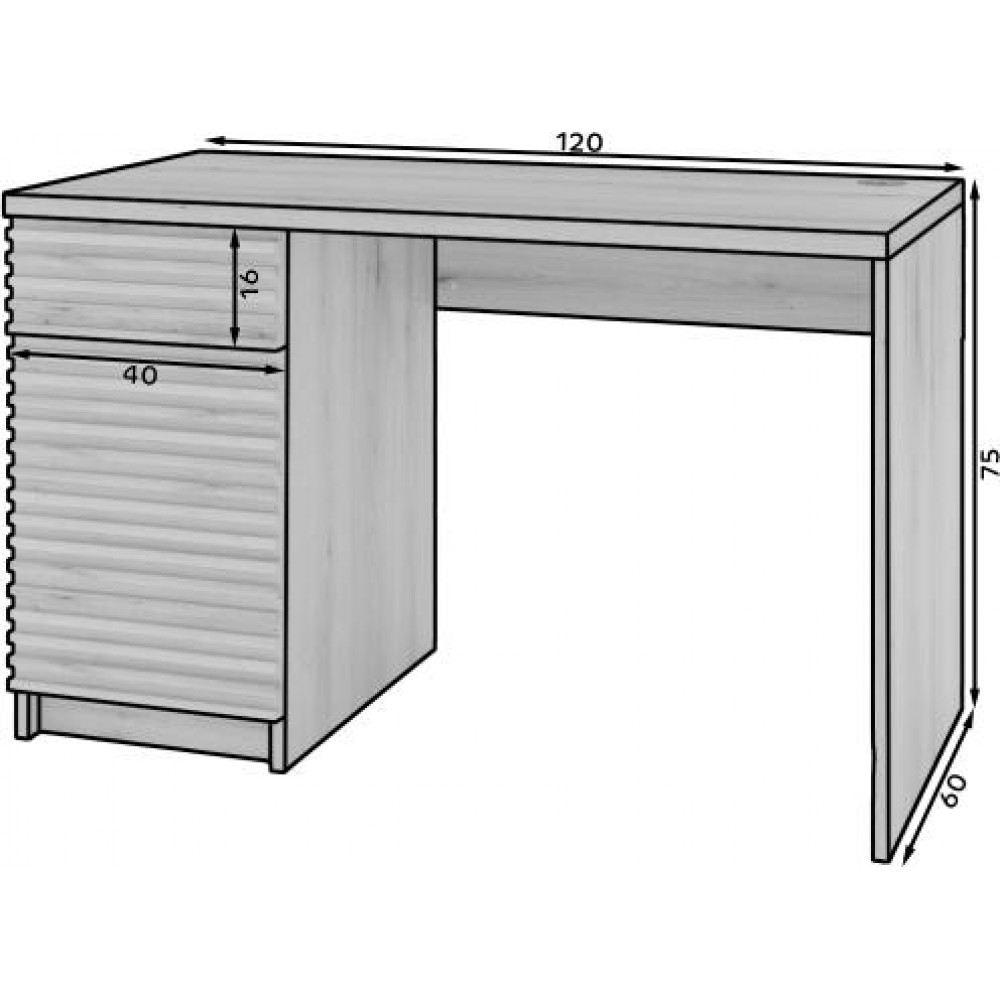 Γραφείο Bitter-Μήκος: 120 εκ.