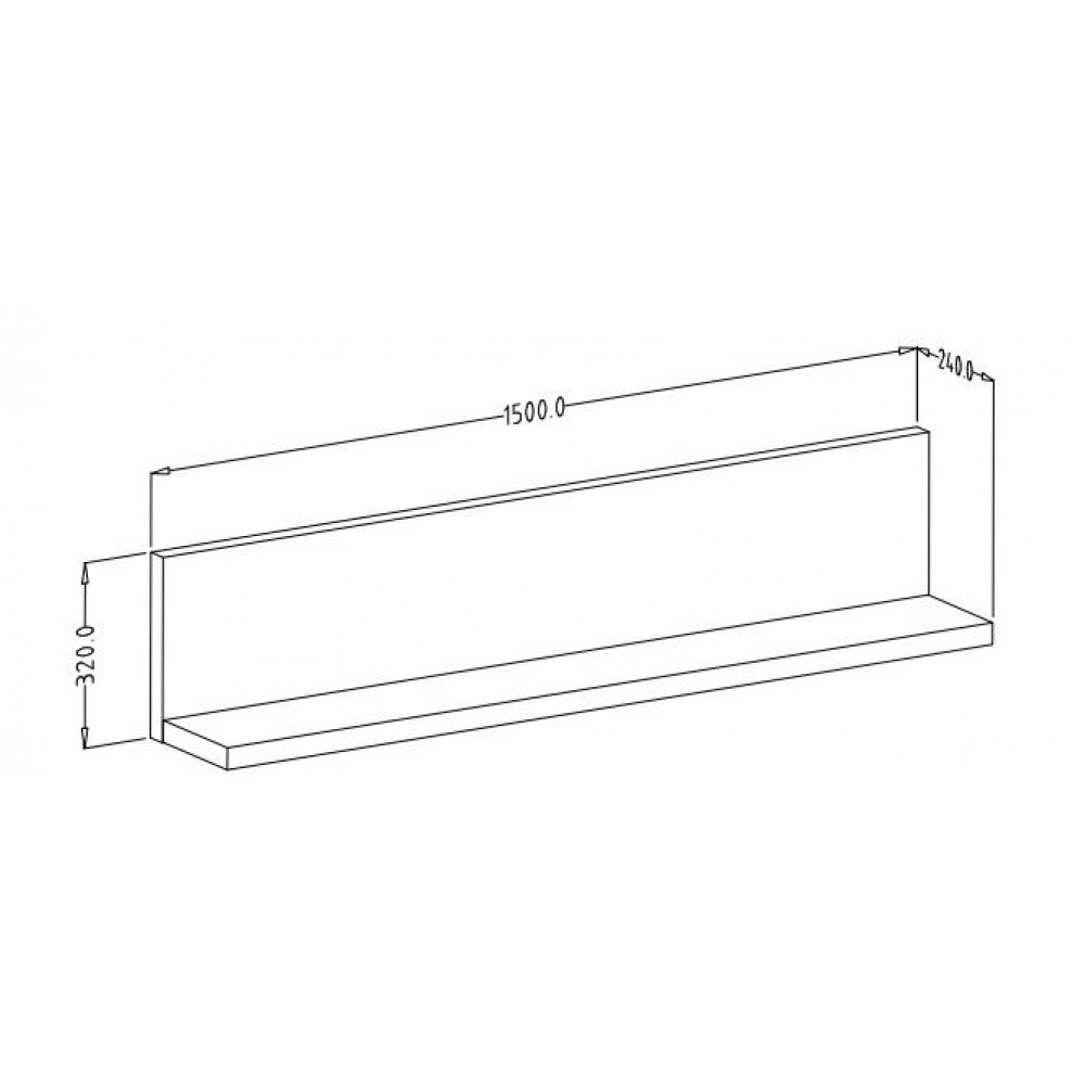 Ράφι Bron-Φυσικό σκούρο-Ανθρακί