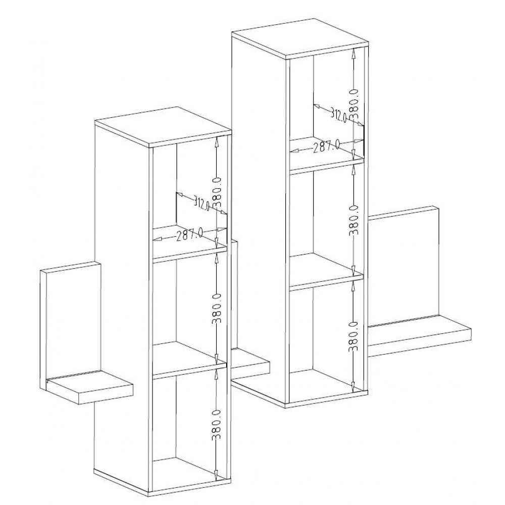 Βιτρίνα Bron-Φυσικό σκούρο-Ανθρακί