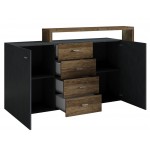 Μπουφές Bron Plus-Φυσικό σκούρο-Ανθρακί