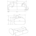 Καναπές - κρεβάτι Lond τριθέσιος