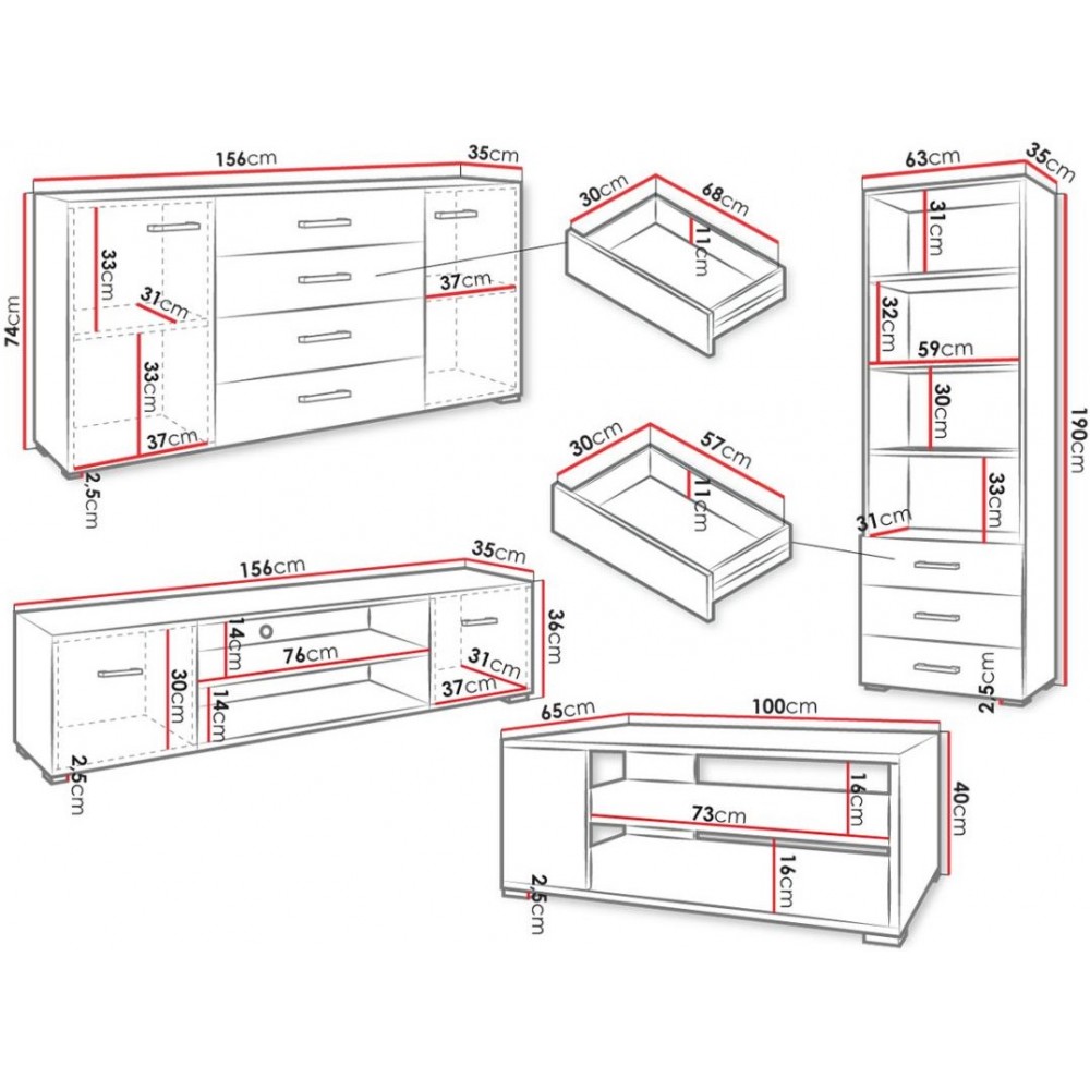 Έπιπλο τηλεόρασης Gimren