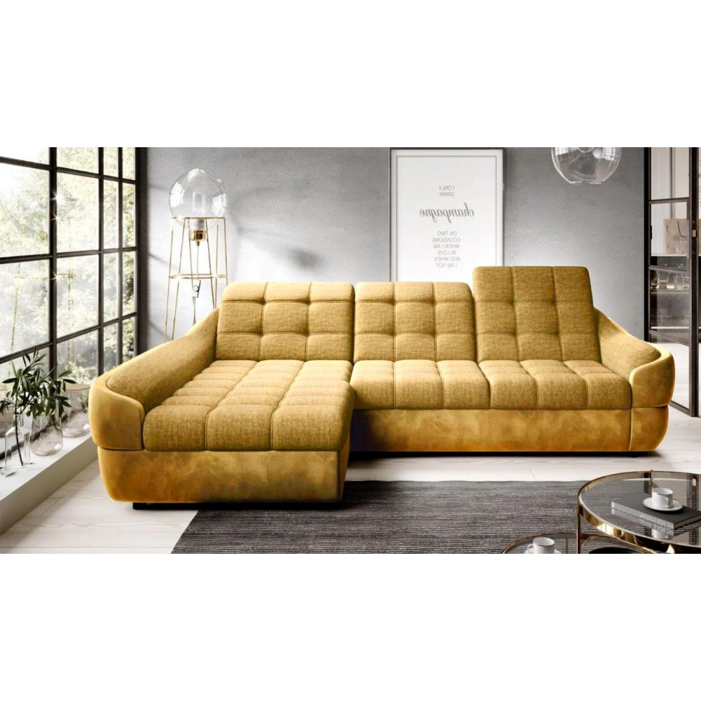 Γωνιακός καναπές Fendy Mini-Moustardi-Αριστερή