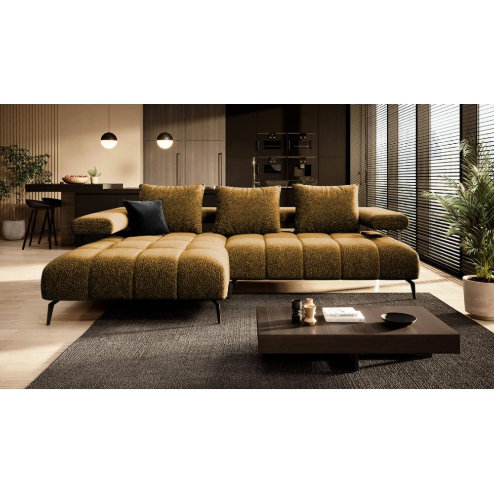 Γωνιακός καναπές Magnito Mini-Moustardi-Αριστερή