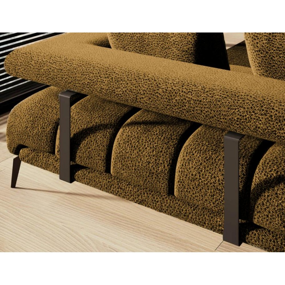 Γωνιακός καναπές Magnito Mini-Moustardi-Αριστερή