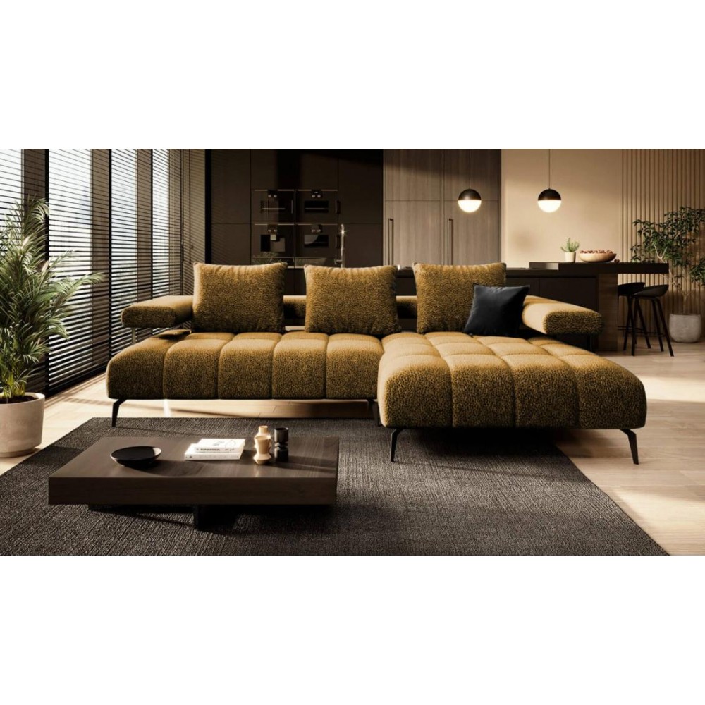 Γωνιακός καναπές Magnito Mini-Moustardi-Δεξιά