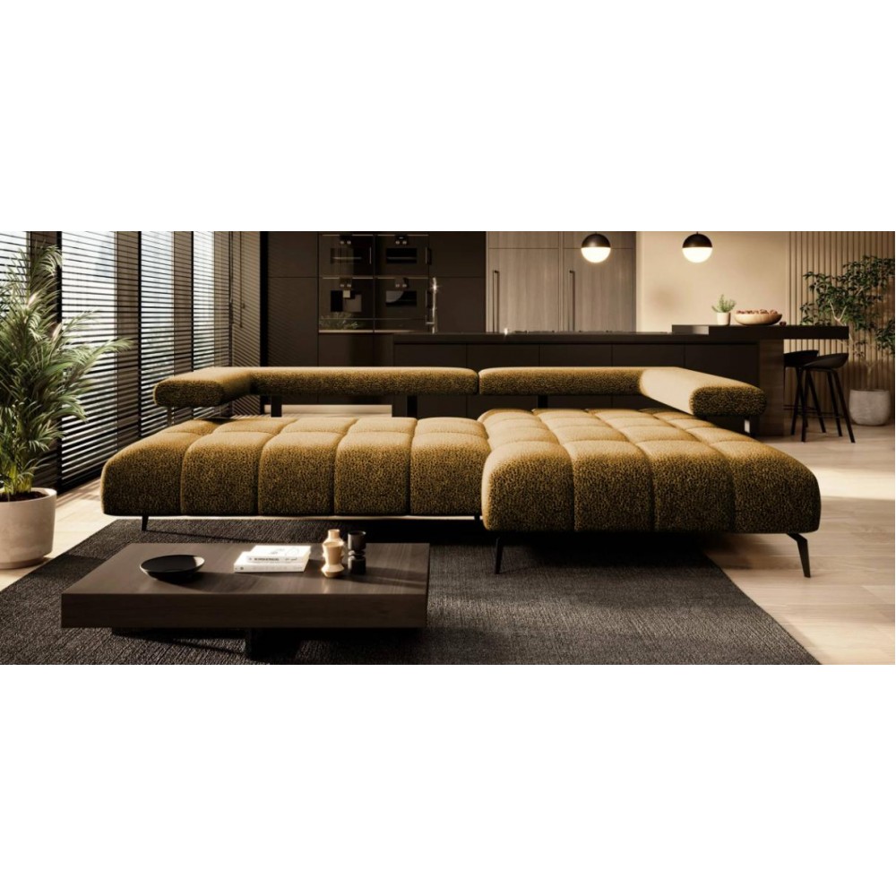 Γωνιακός καναπές Magnito Mini-Moustardi-Δεξιά