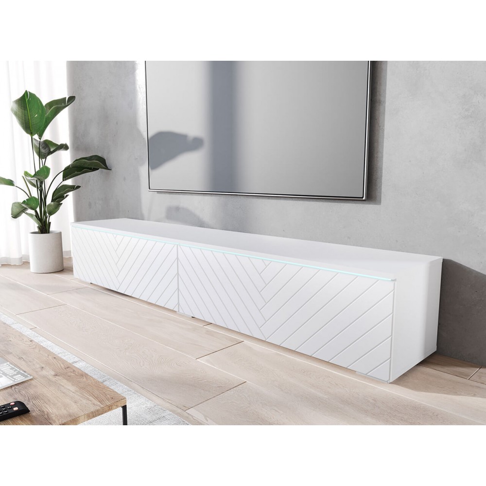 Έπιπλο τηλεόρασης Alone-Leuko-Μήκος: 180 εκ.