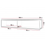 Έπιπλο τηλεόρασης Alone-Mauro-Μήκος: 180 εκ.