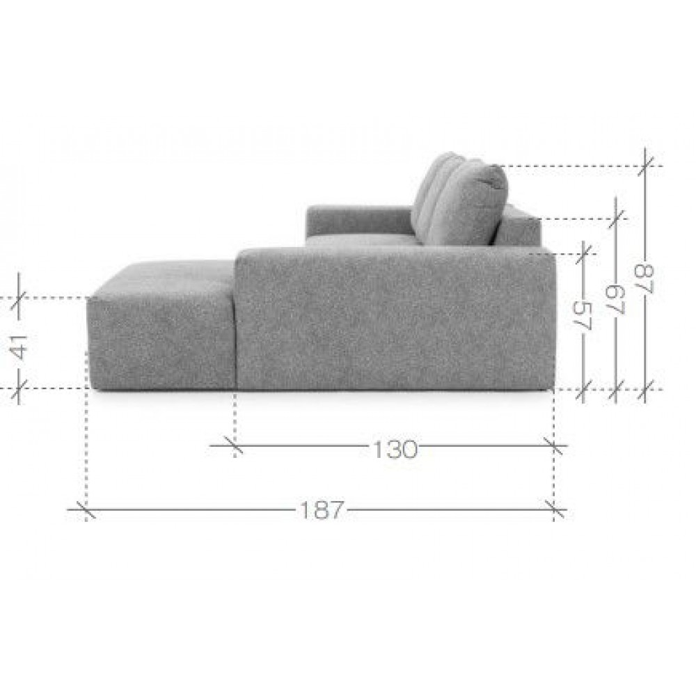 Γωνιακός Καναπές Azzaro S-Αριστερή