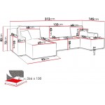 Γωνιακός καναπές Karla U-Mple Skouro