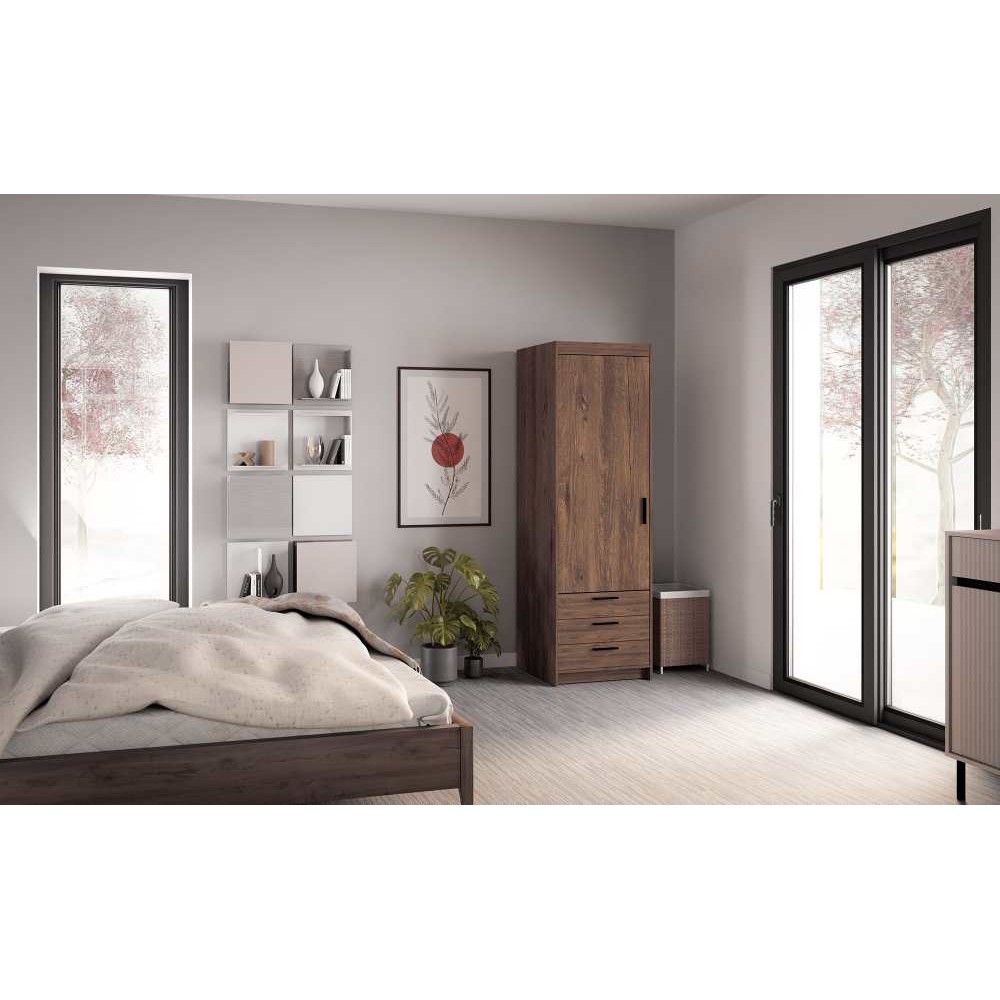 Ντουλάπα Ester 1D3S-Lefkas Oak