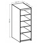 Ντουλάπα Ester 1D3S 59.9x53x190.5