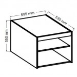 Πατάρι για την ντουλάπα Ester 1D3S-Lefkas Oak